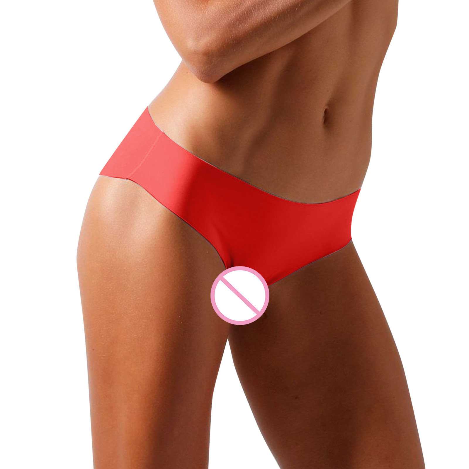 thumbnail image 3 of Braguitas deportivas de seda helada para mujer: ropa interior sexy sin costuras y de cintura baja para todas las estaciones, 3 of 6